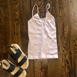 FREE PEOPLE mesh mauv cami!